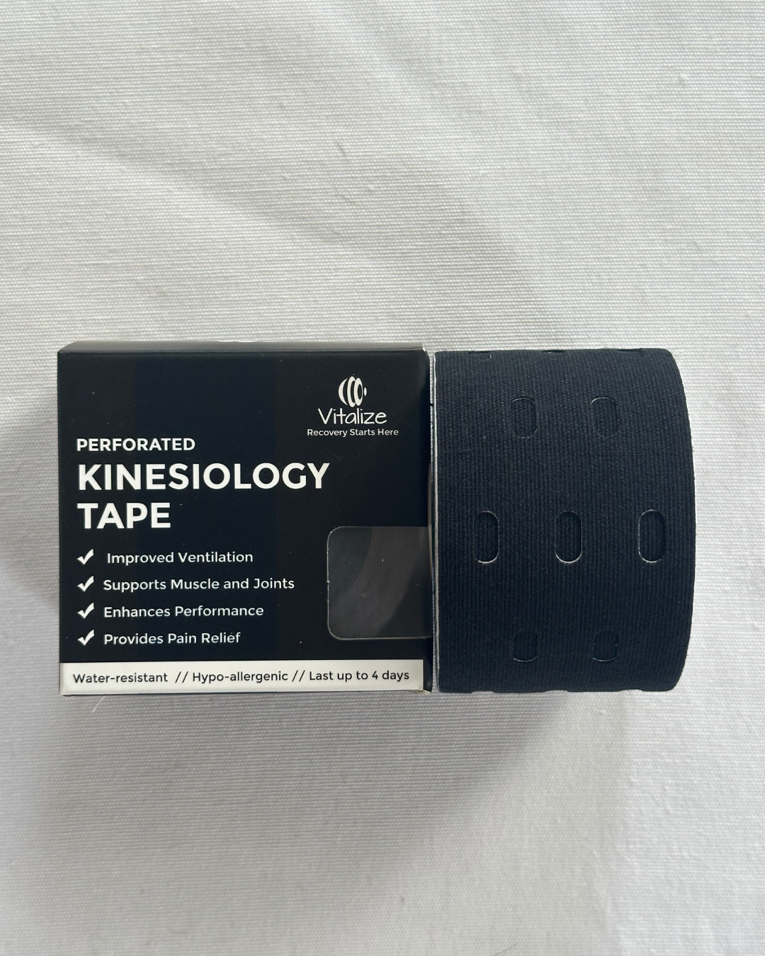 Perforated K-Tape (Black) - MassageGuns.co.nz